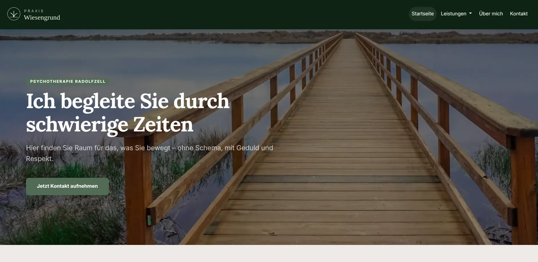 Beispiel: Therapiepraxis-Website